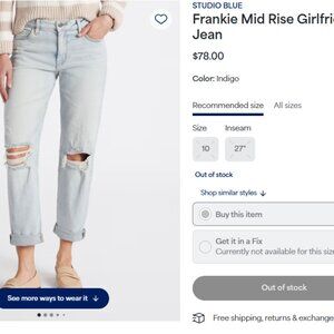 Studio Blue Straight leg distressed jeans Size 30